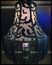Load image into Gallery viewer, Green,Gold &amp; Black Bat Lampshade