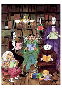 Addams Family Reading Notecard