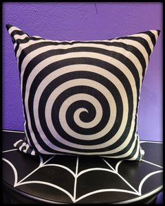 Hypnotic Swirl Throw Pillow