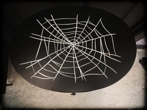 Oval Cobweb Accent Table