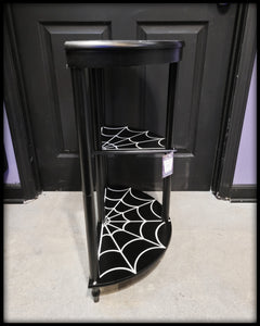 Webbed Triple Shelf Accent Table