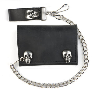 4.5" Skull Snaps Chain Wallet