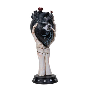 Black Heart Skeleton Hand Planter.