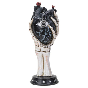 Black Heart Skeleton Hand Planter.