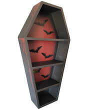 Load image into Gallery viewer, 32.5" Red Pinstriped Coffin Shelf