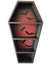 Load image into Gallery viewer, 32.5" Red Pinstriped Coffin Shelf