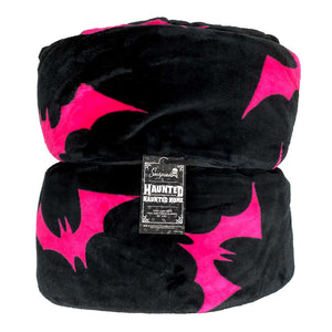 Pink Bat Full/Queen Plush Blanket