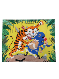 20"x16" Captain vs Tiger Painting by Ben Montes