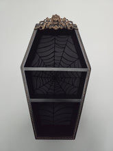 Load image into Gallery viewer, 25" Black Spiderweb Coffin Shelf
