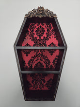 Load image into Gallery viewer, 25"Red Damask Coffin Shelf