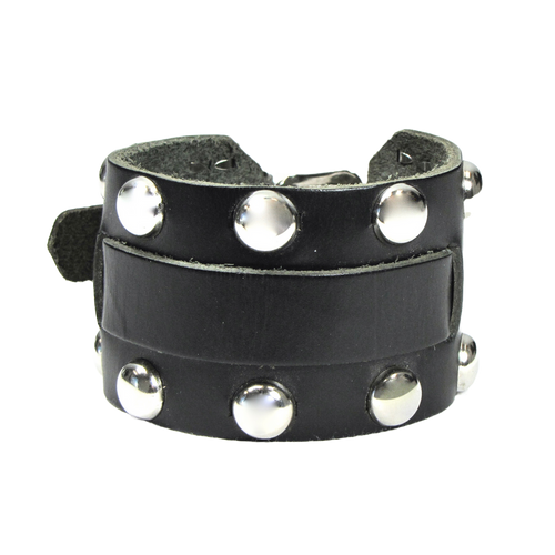 Dome Studded Leather Cuff