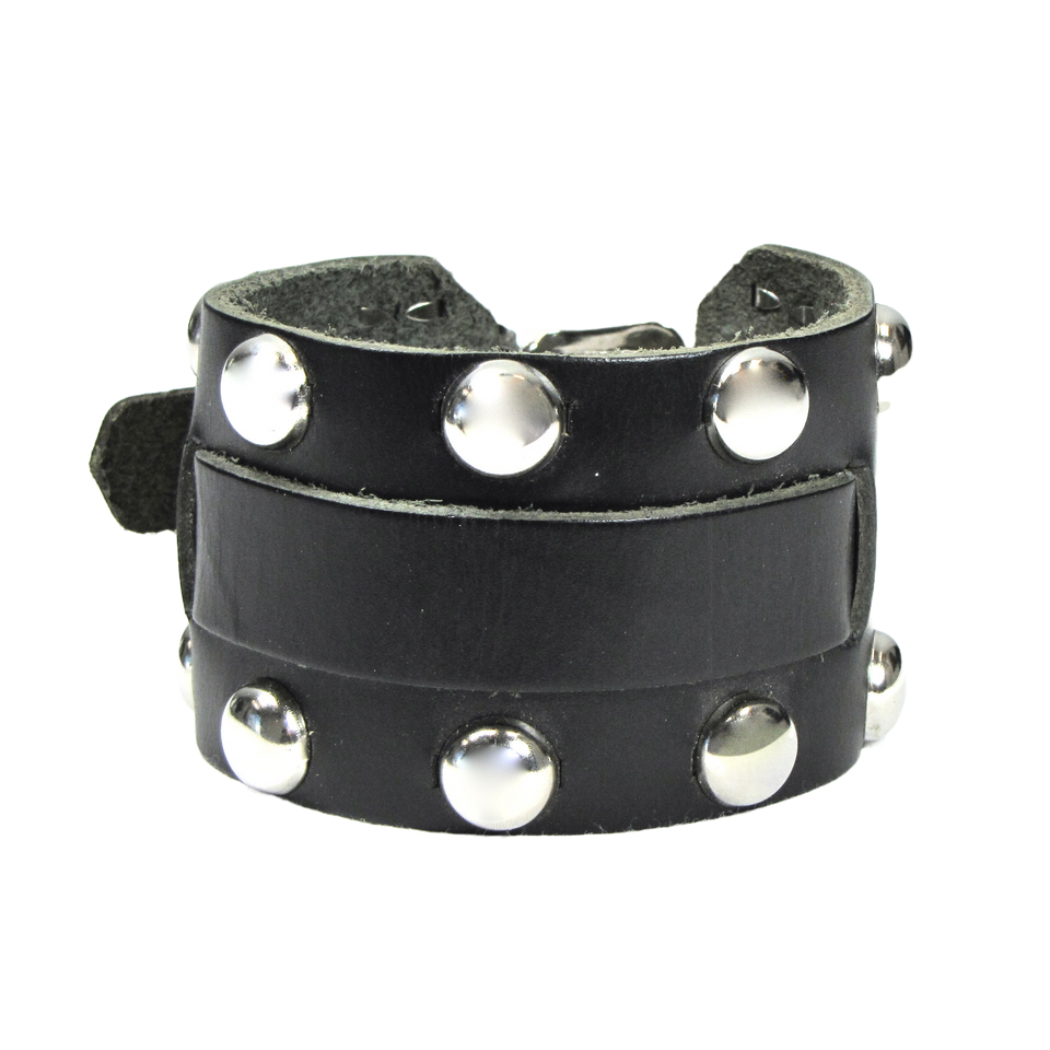 Dome Studded Leather Cuff