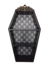 Load image into Gallery viewer, 25" Skull Filigree Coffin Shelf