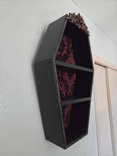 Load image into Gallery viewer, 25"Red Damask Coffin Shelf