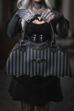 Load image into Gallery viewer, Pinstriped Bat Shaped Bag