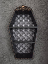 Load image into Gallery viewer, 25" Skull Filigree Coffin Shelf