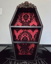Load image into Gallery viewer, 25"Red Damask Coffin Shelf