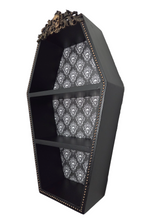 Load image into Gallery viewer, 25" Skull Filigree Coffin Shelf