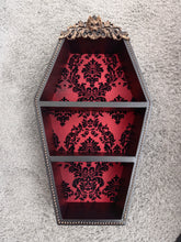 Load image into Gallery viewer, 25"Red Damask Coffin Shelf