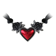 Load image into Gallery viewer, Blood Rose Heart Necklace