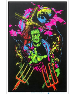 Monster Flocked Blacklight Poster