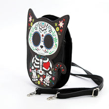 Load image into Gallery viewer, Cat Sugar Skull Purse